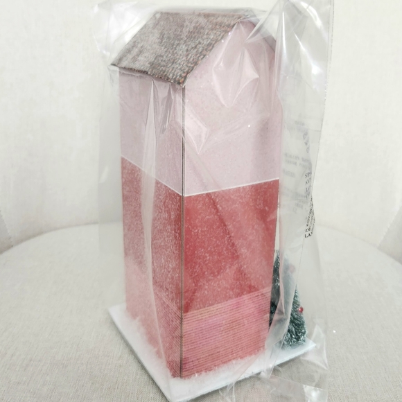Anthropologie George & Viv Pink Tinsel Tea Room Light Up Christmas Village Shop - Picture 4 of 6